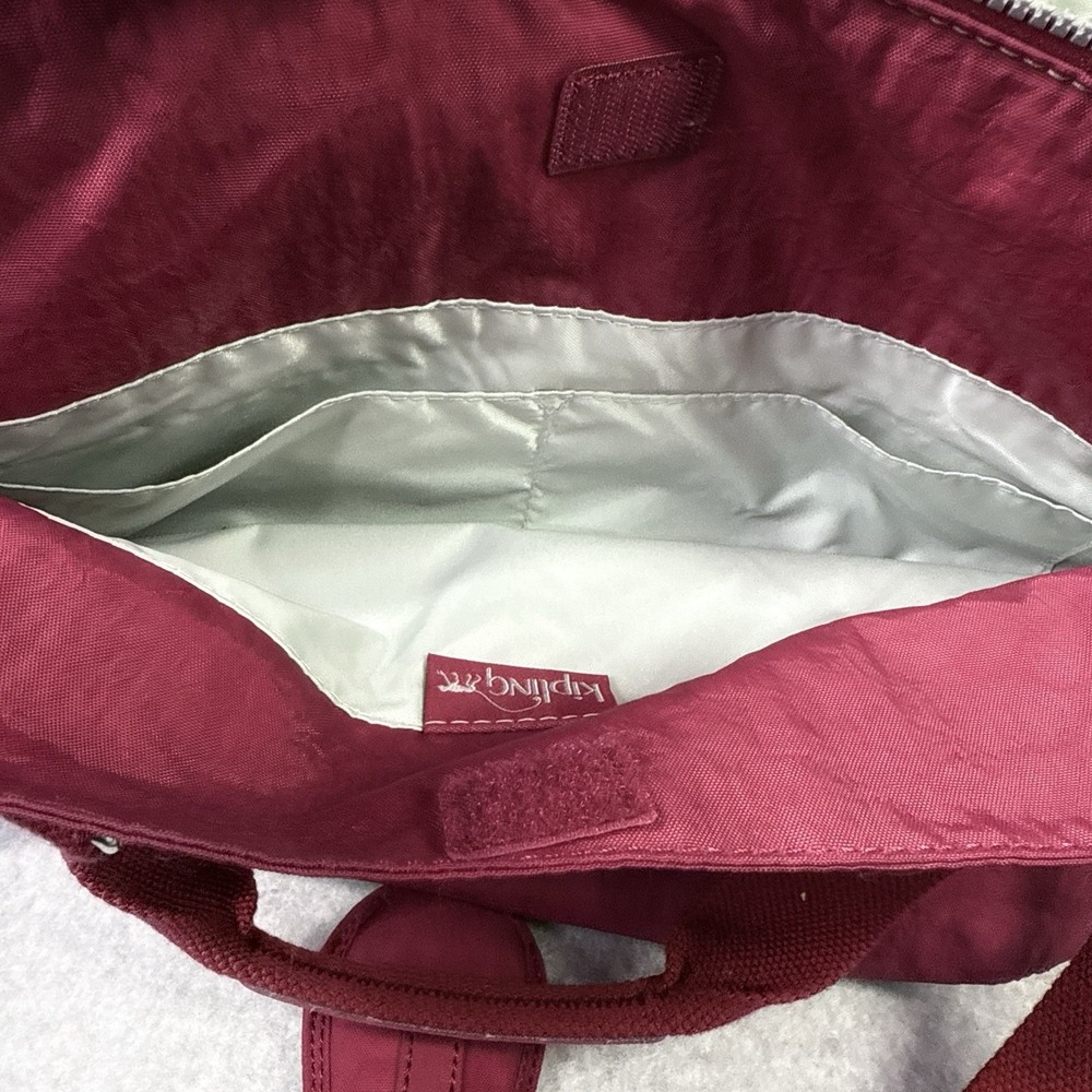 KIPLING Digifly Padded Laptop Case Magenta Strap Monkey Charm Computer Sleeve - Picture 4 of 9